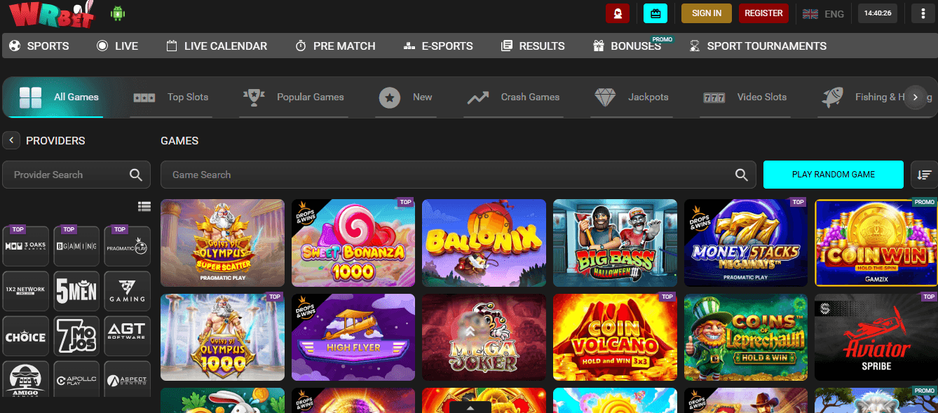 Jackpot Games & Popular Picks WrBet