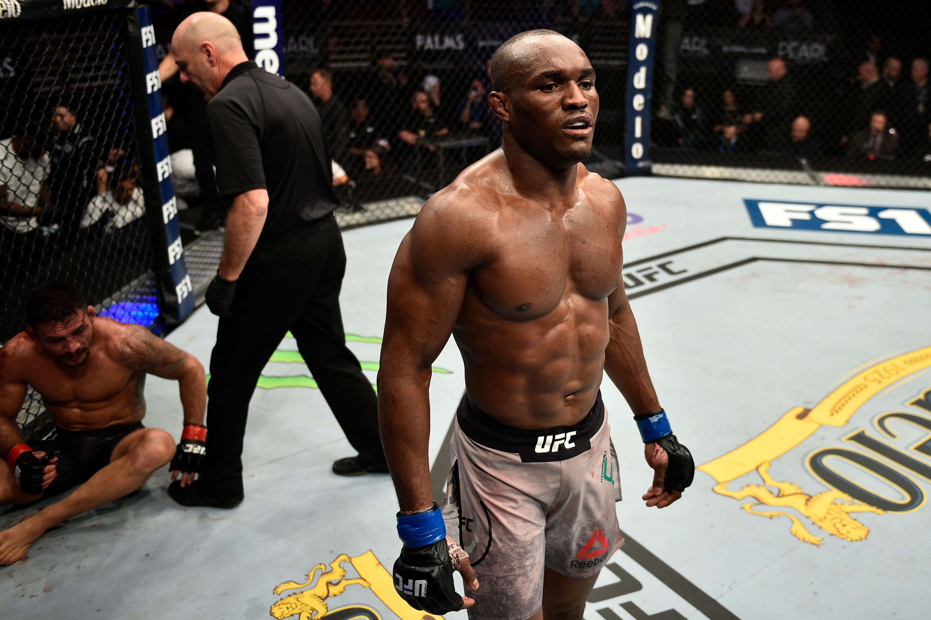 Kamaru Usman and Rafael Dos Anjos