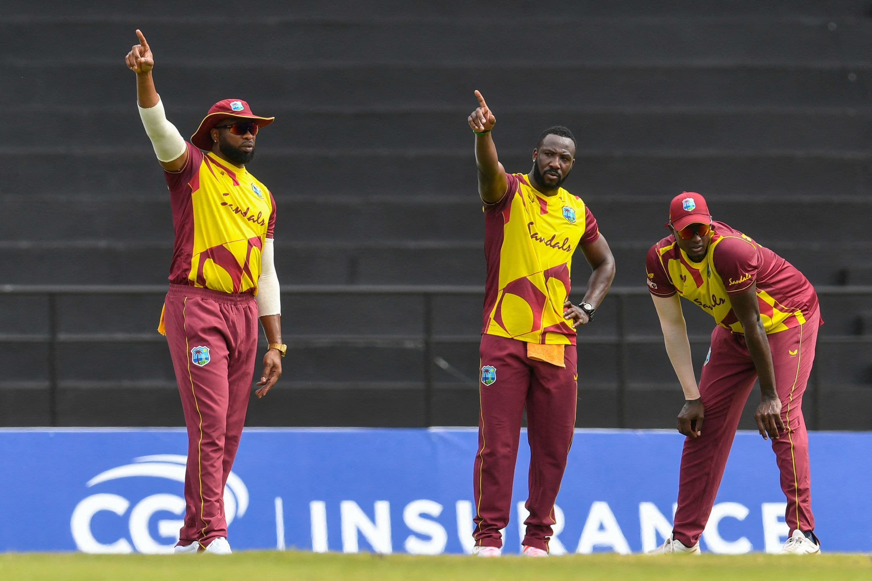 Kieron Pollard , Andre Russell and Jason Holder