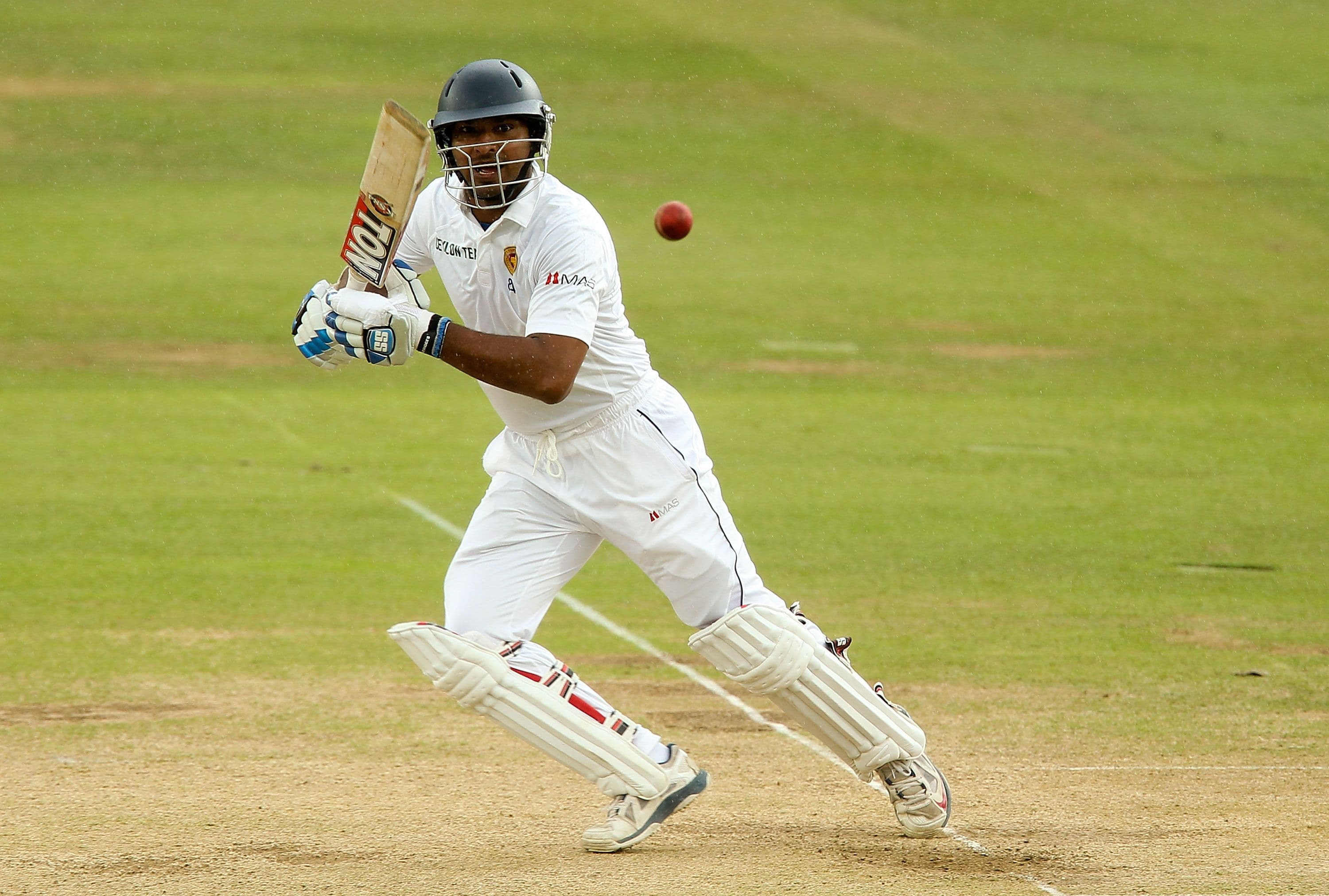 Kumar Sangakkara of Sri Lanka in action