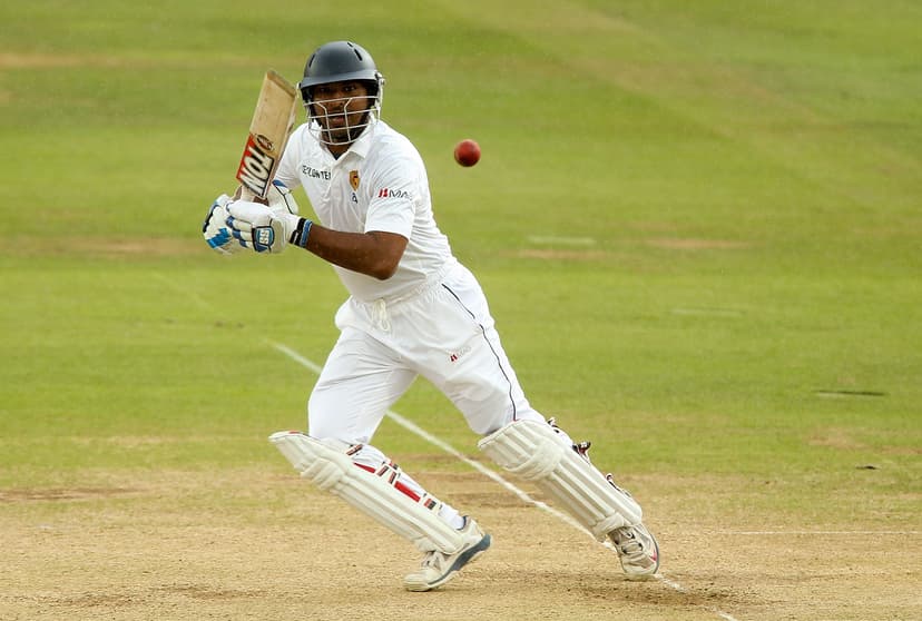 Kumar Sangakkara of Sri Lanka in action