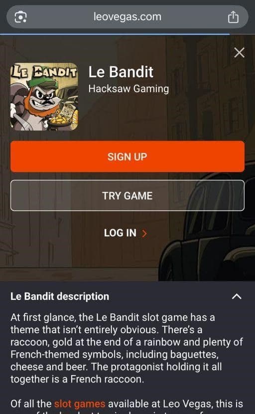 Le Bandit Demo Version and Free Play