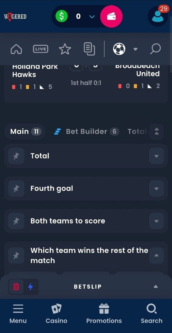 Live Betting & Streaming Wagered