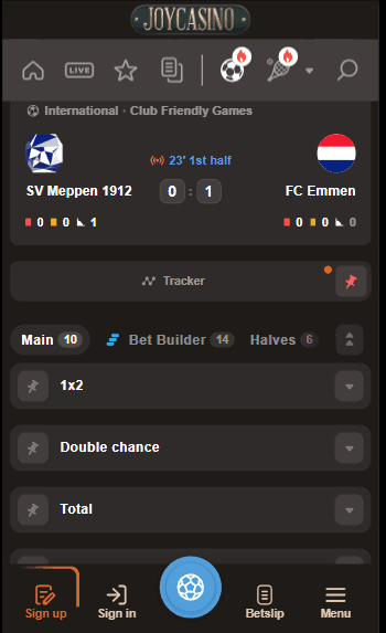 Live Betting & Streaming joycasino