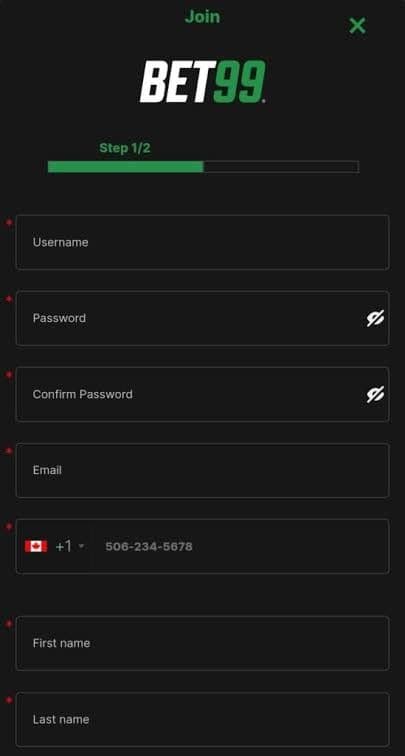 Log in to your Bet99 account.