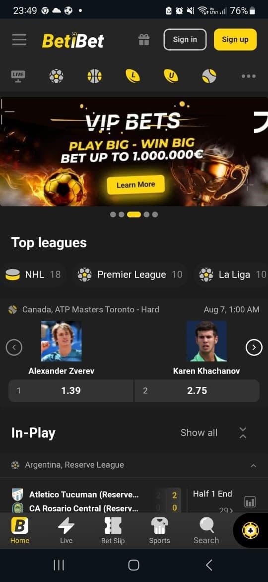 Log in to your Betibet account