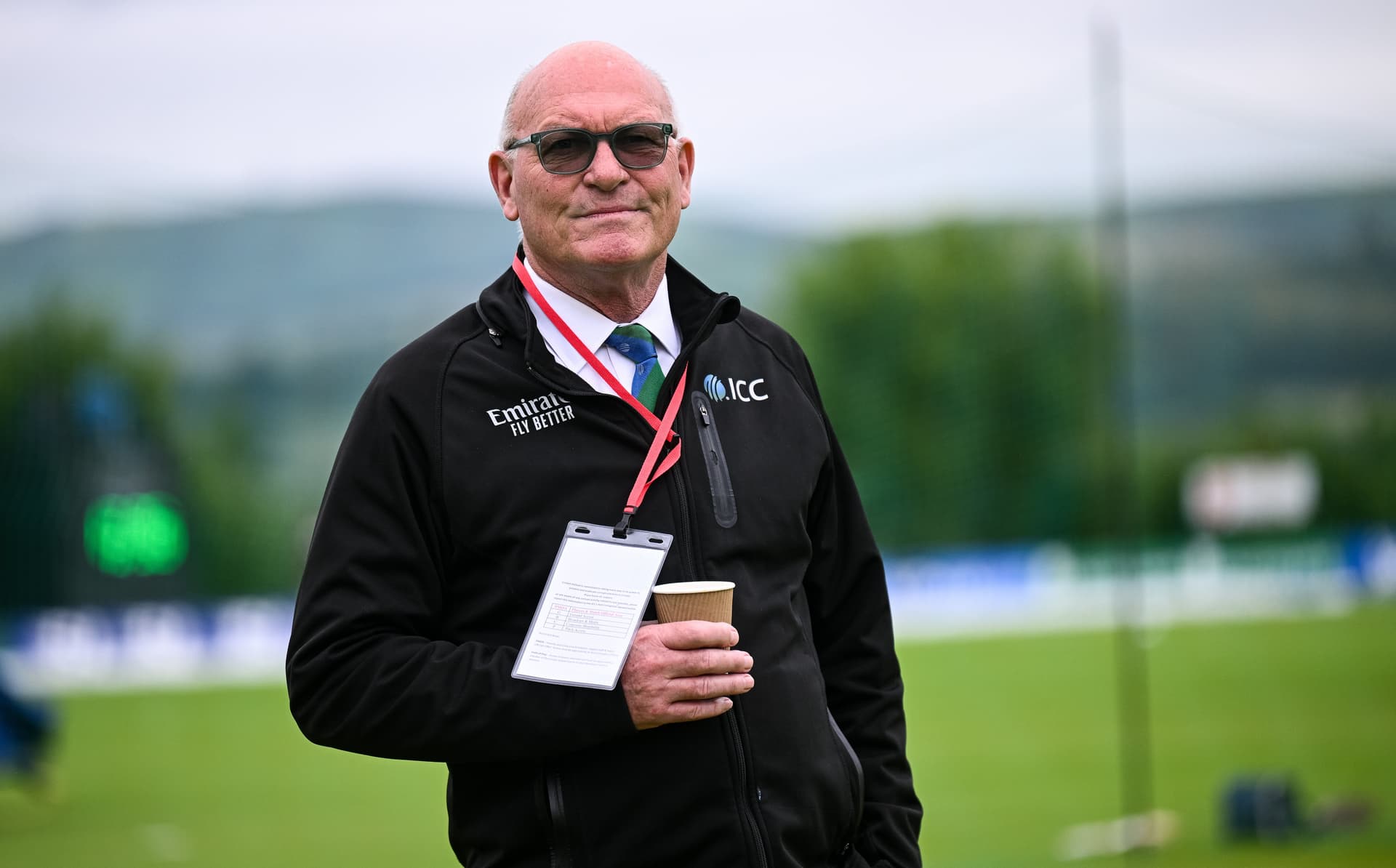 Match referee Jeff Crowe