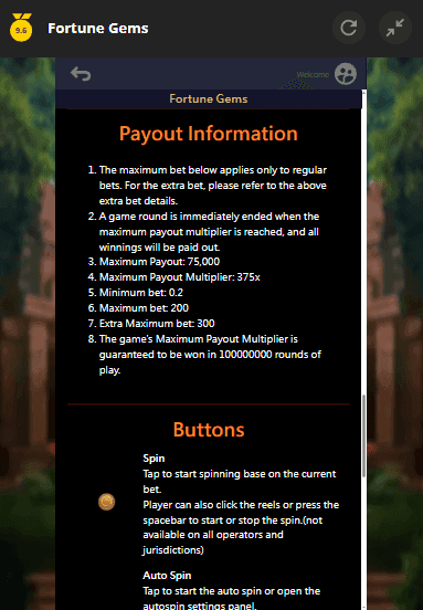 Maximum Win Potential fortune gems