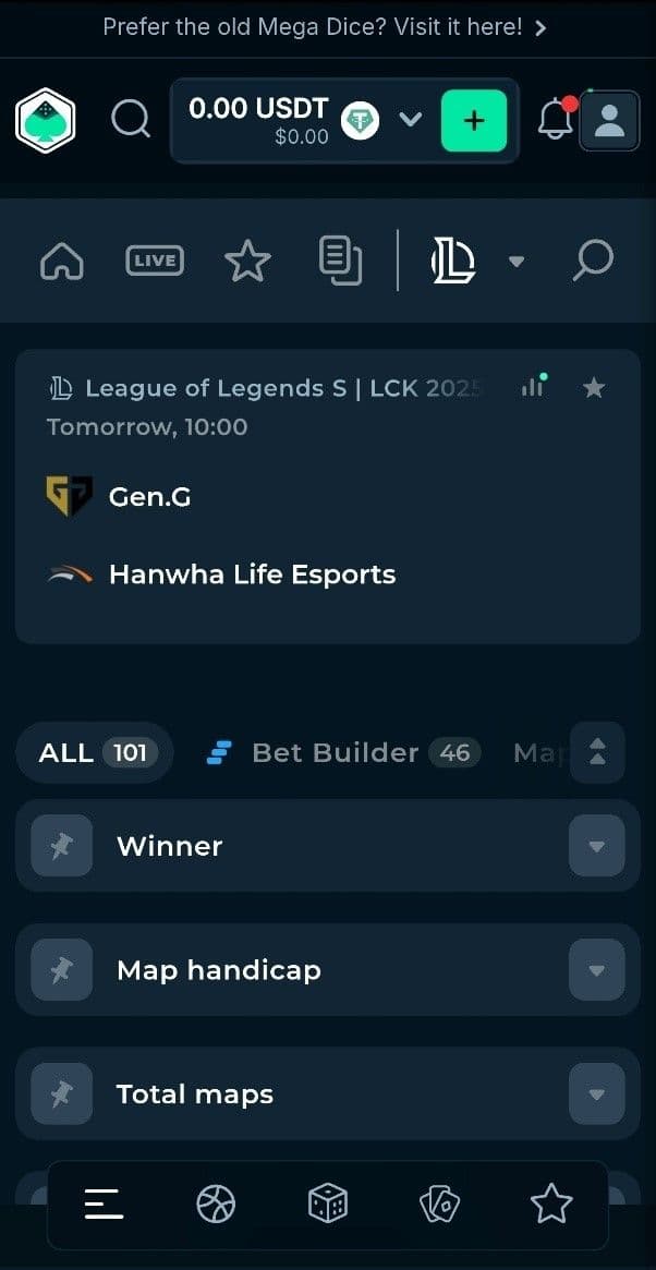 Mega Dice Sports Betting Review 