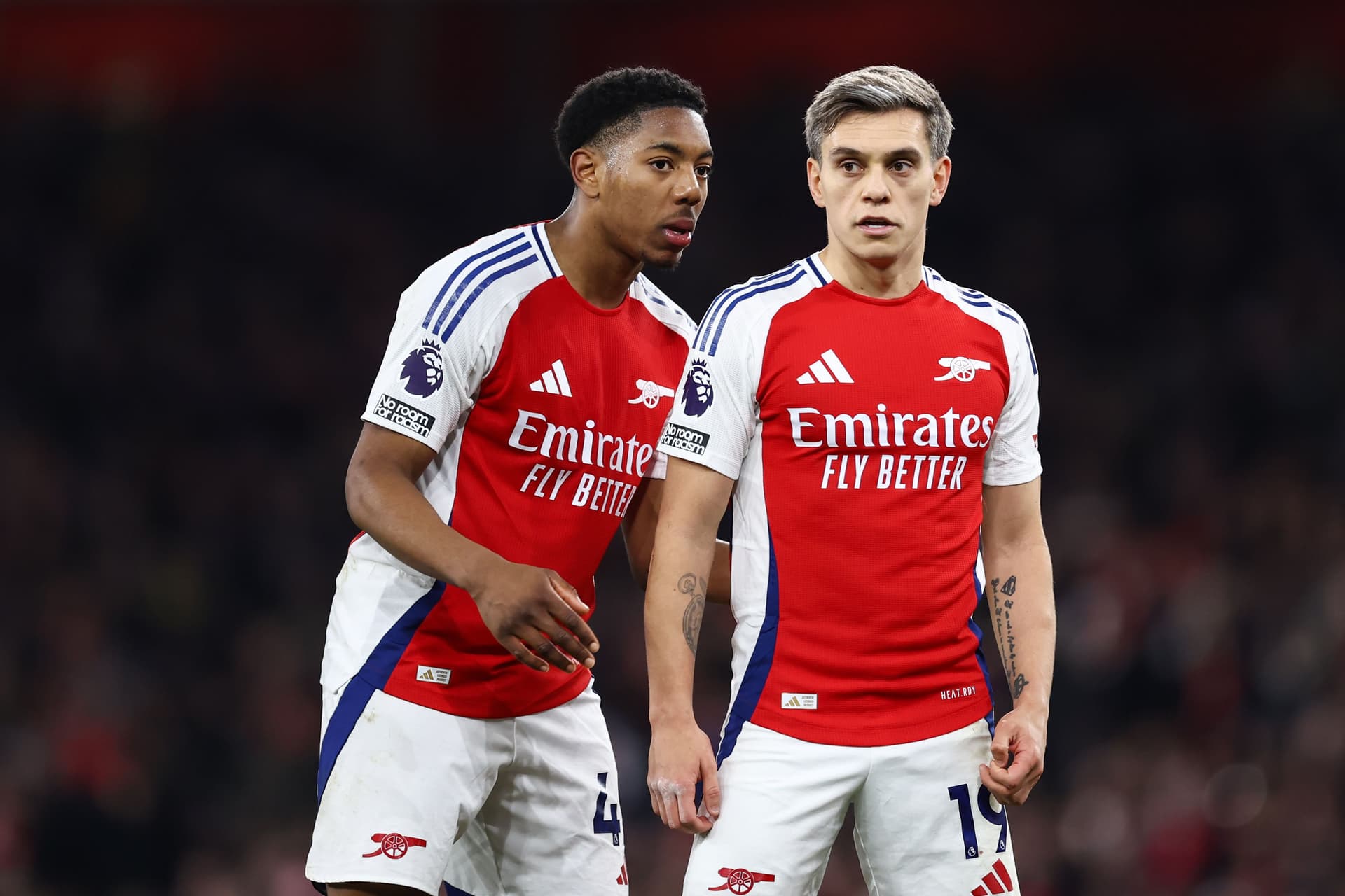 Myles Lewis-Skelly and Leandro Trossard