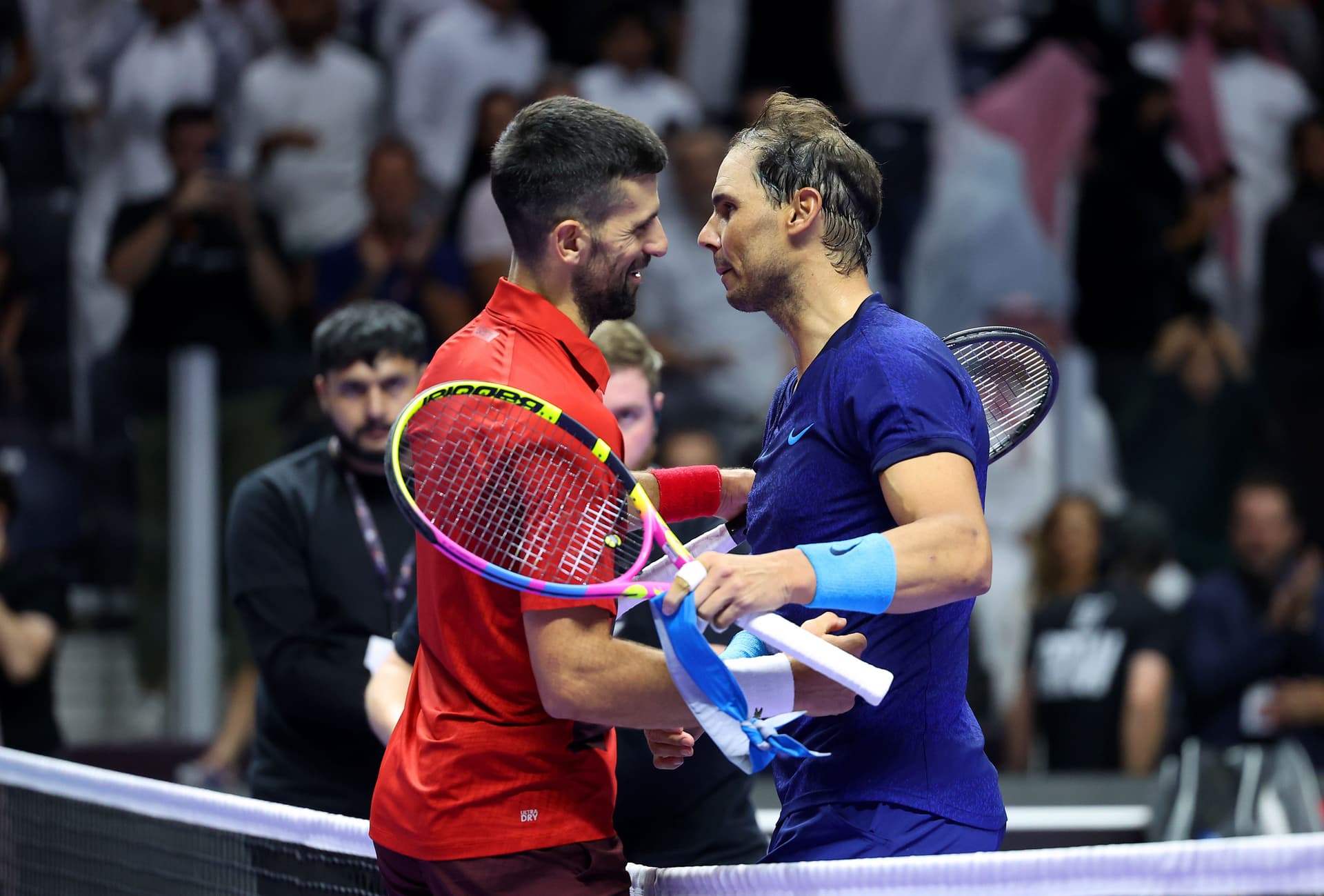 Novak Djokovic and Rafael Nadal