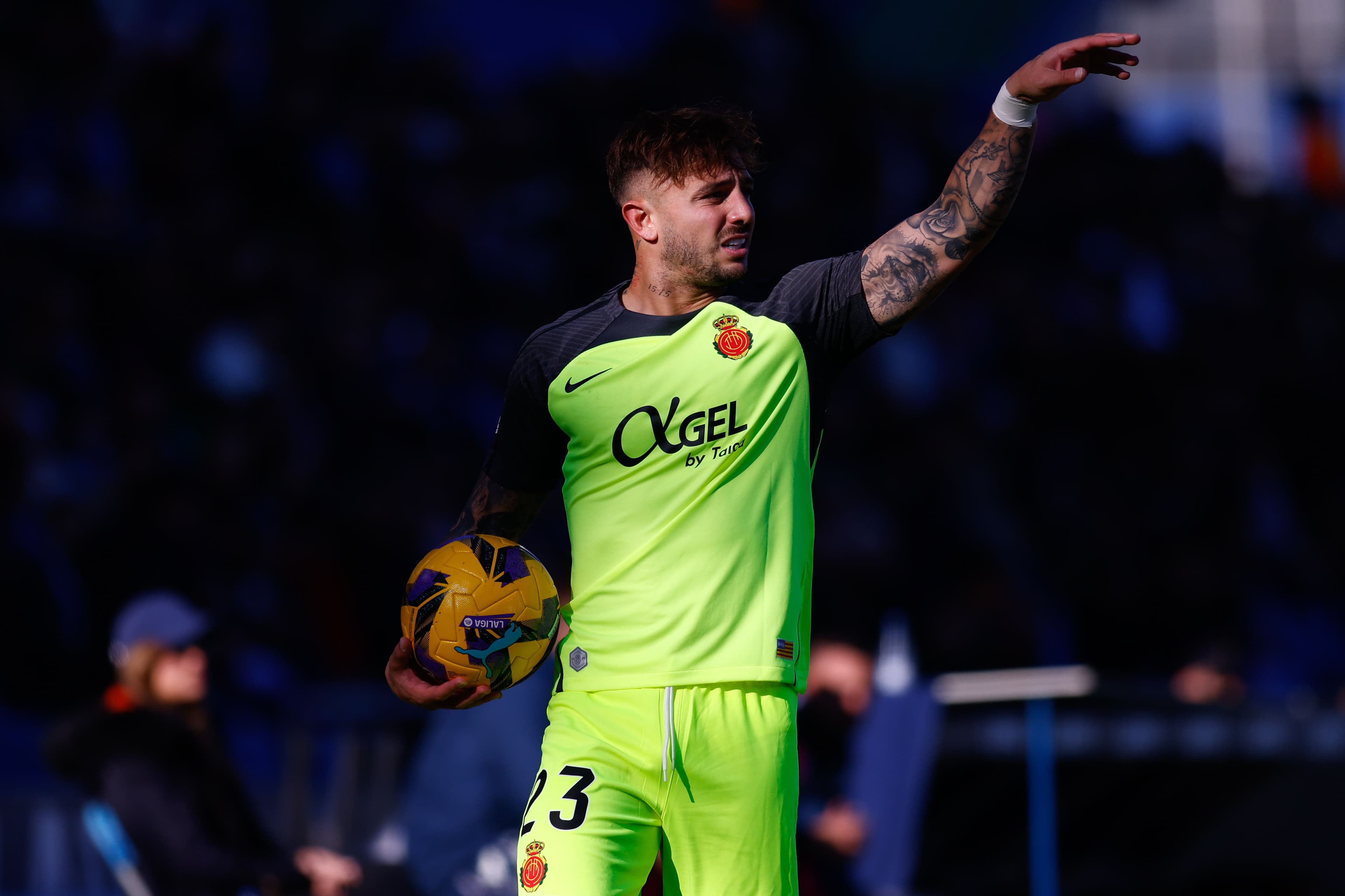 Pablo Maffeo gestures during the Spanish League.jpg