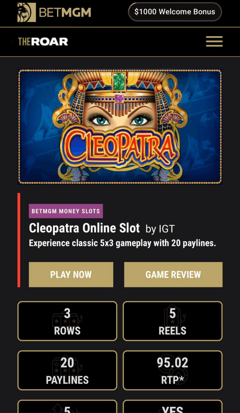 Cleopatra for Real Money Playing Guide