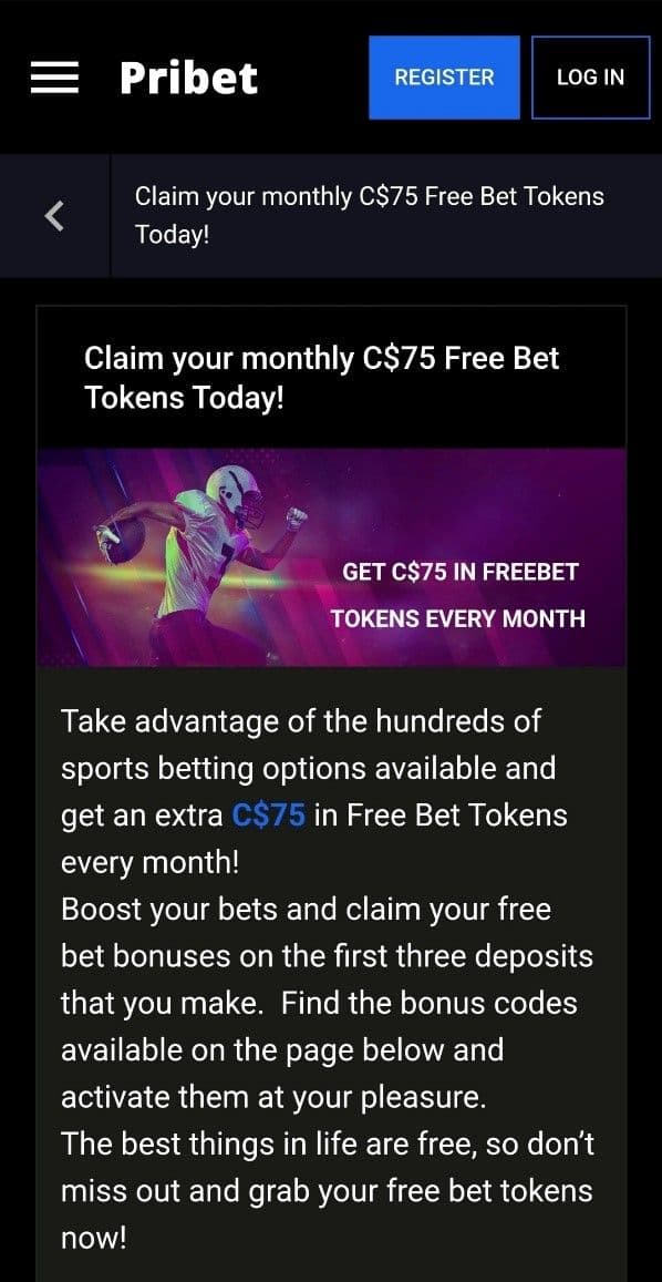 Pribet Sports Betting Promotions