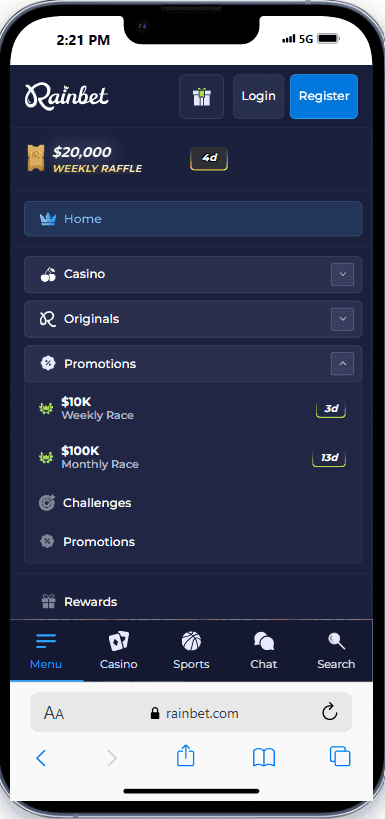 Rainbet Mobile Experience 