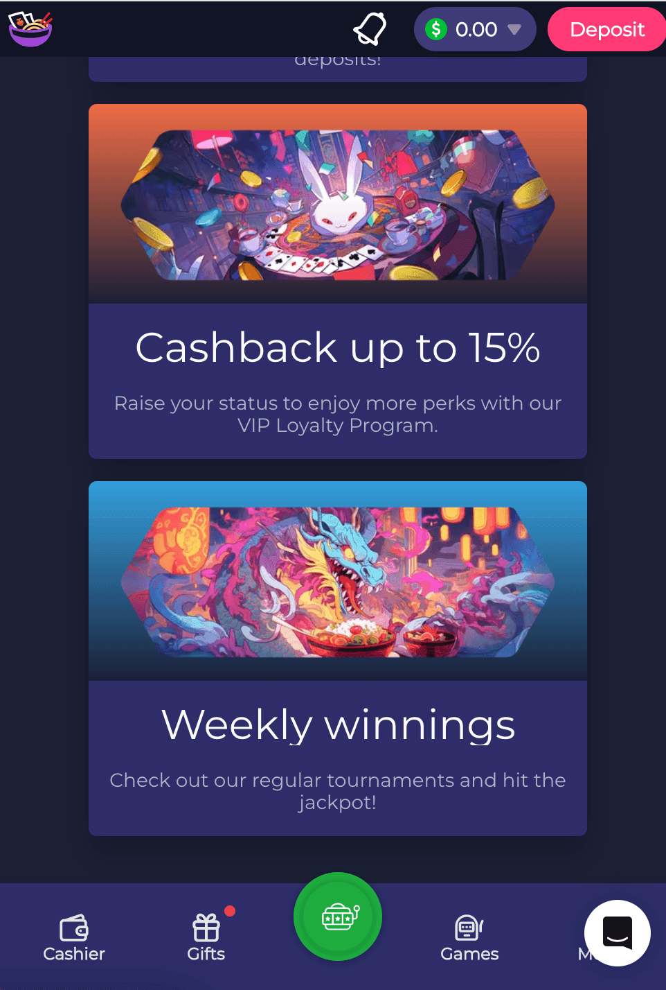 RamenBet Cashback Offer