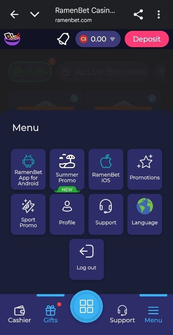 Ramenbet Mobile Experience 
