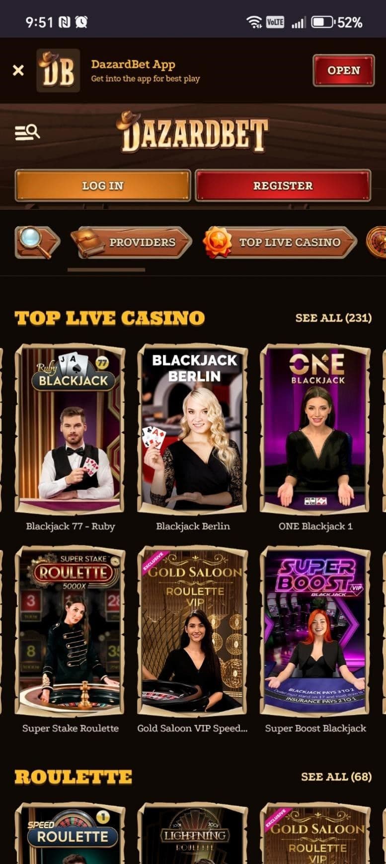 Real Casino Experience at Dazard Bet