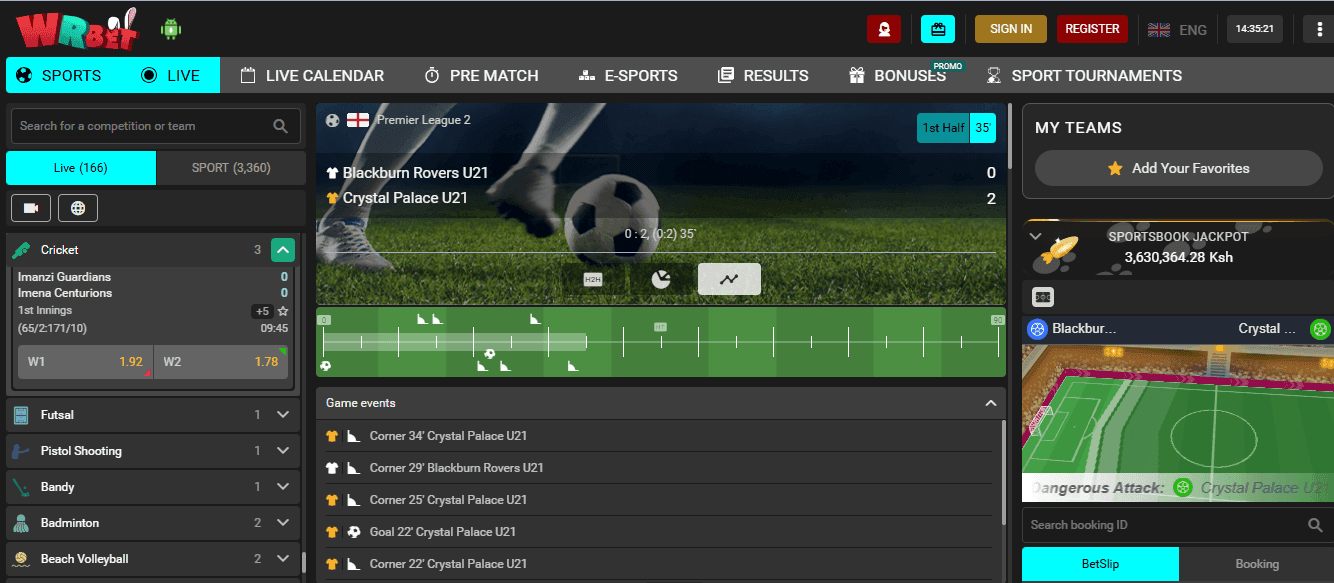 Real-Time Action, Cashouts & Odds Updates WrBet