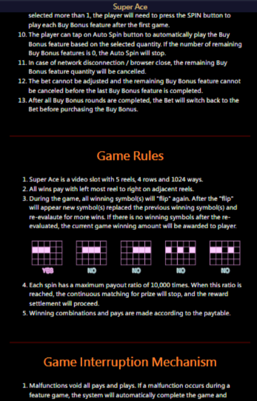 Reels, Rows, Paylines super ace slot
