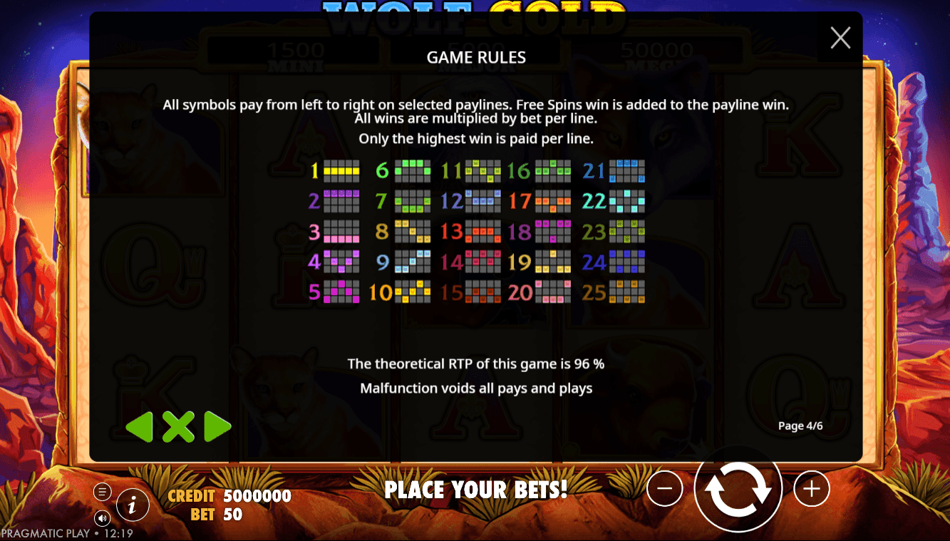 Reels, Rows, Paylines wolf gold slot