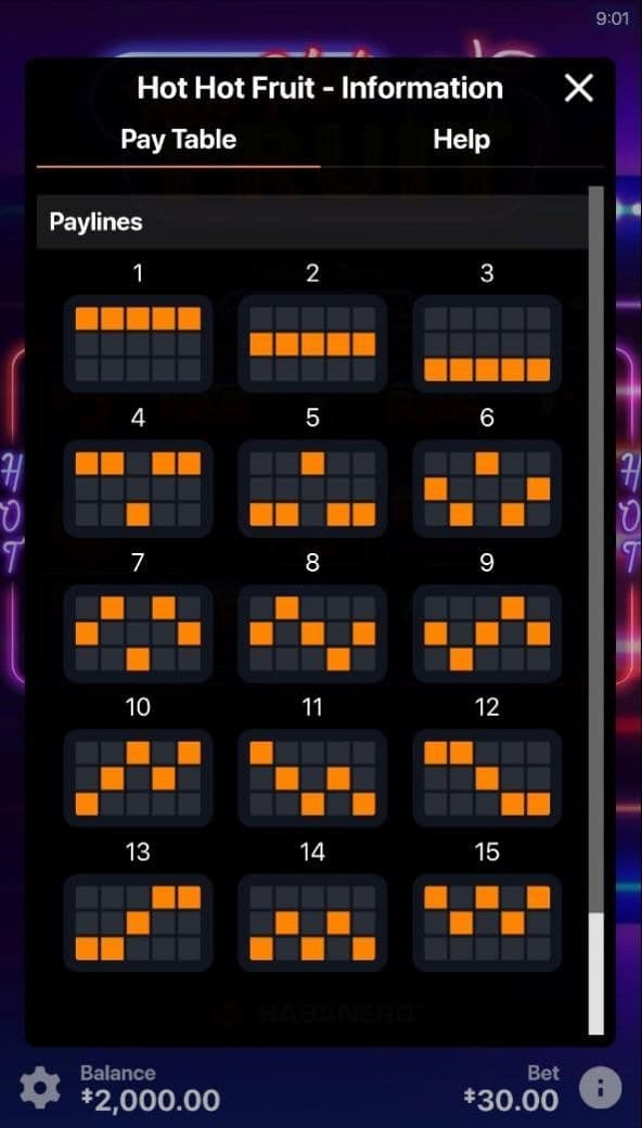 Reels, Rows & Paylines Hot Hot fruit slot