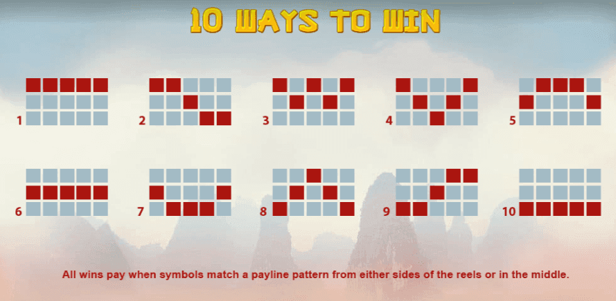 Reels, Rows and Paylines dragons luck