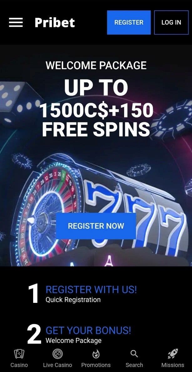 Register to open an account.