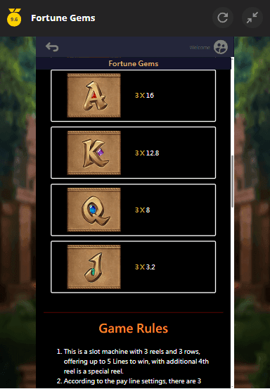 Regular Symbols fortune gems