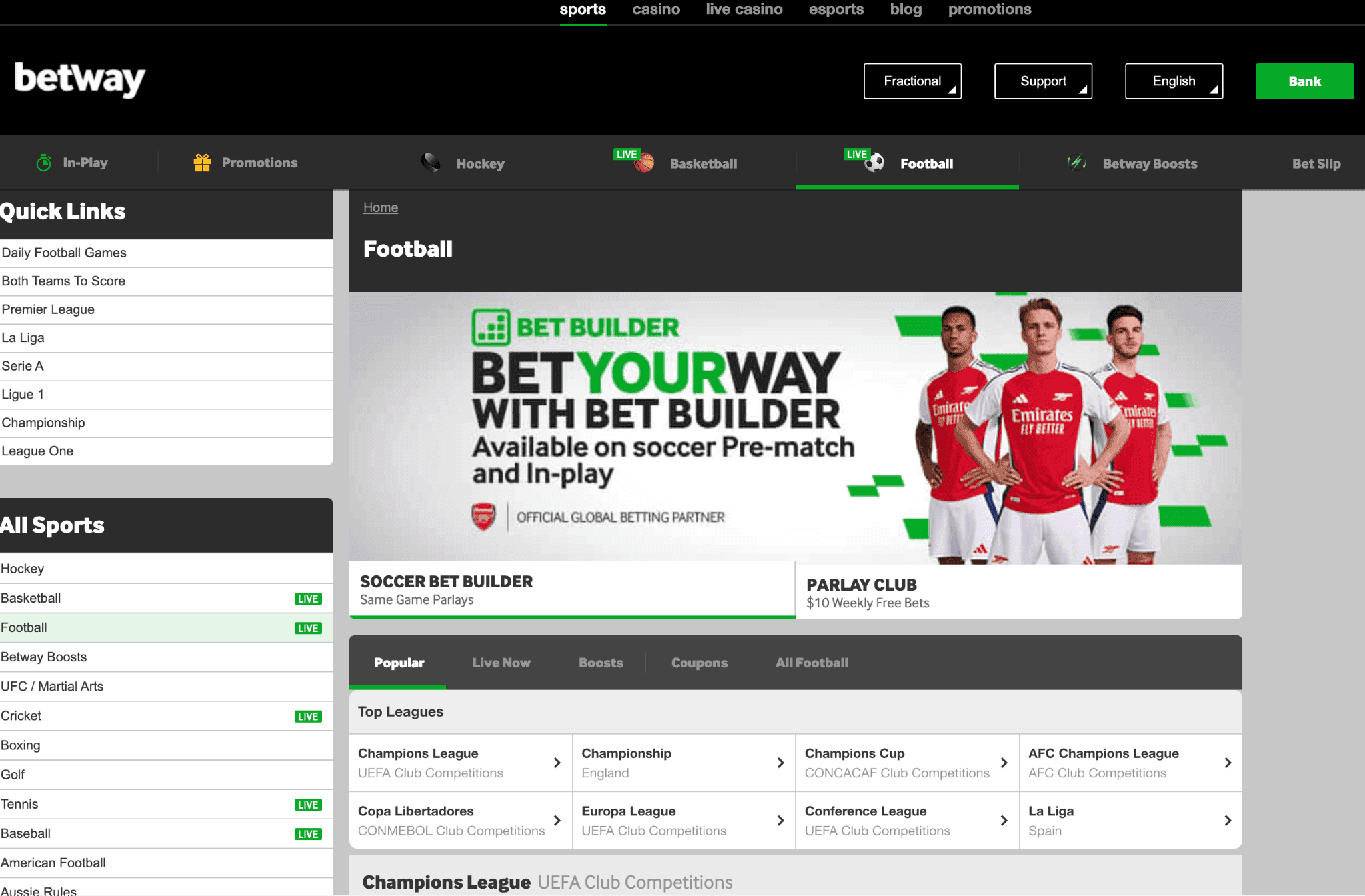 Review of Betway User Experience
