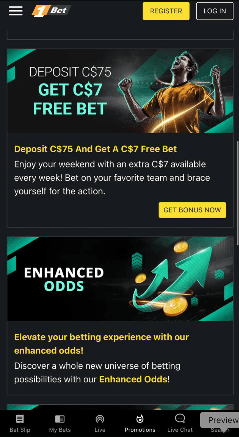 SB Score – 1Bet Bonus Review