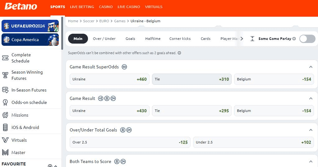 Image Credits : Betano