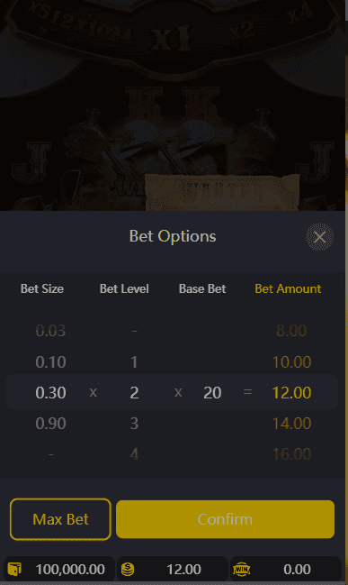 Set your account’s preferred USD bet size 