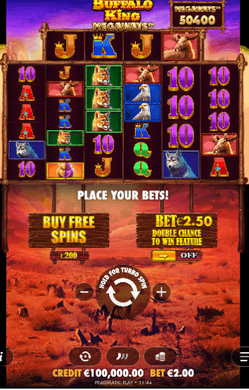 Set your bet size in USD