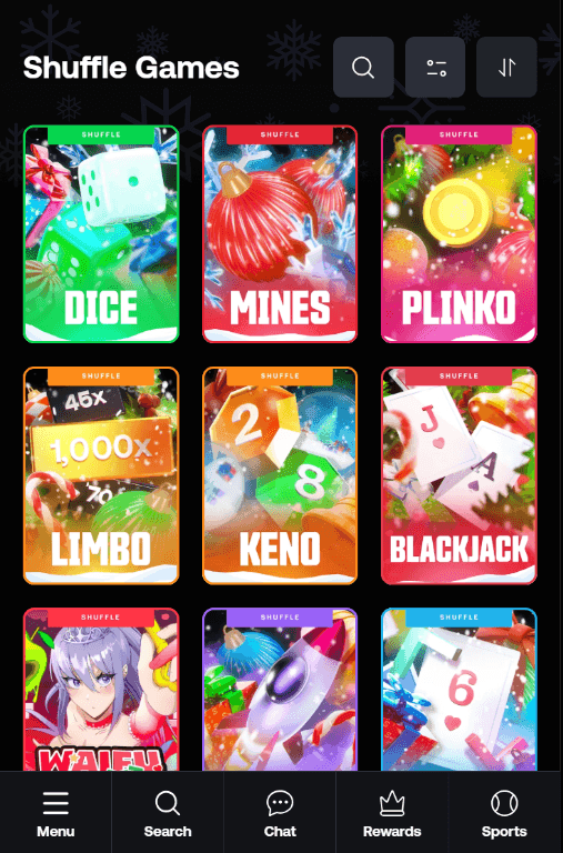 Shuffle Casino Unique Offerings 