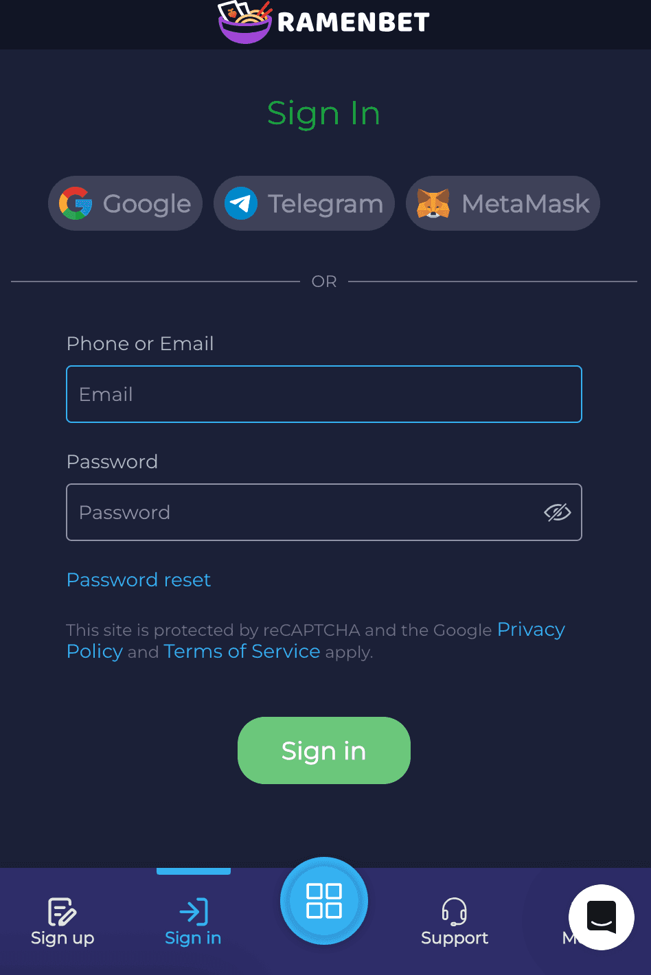 Sign in to your account