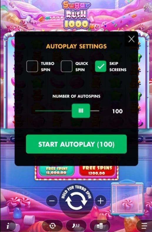 Spin the reels with the large circular arrow button!