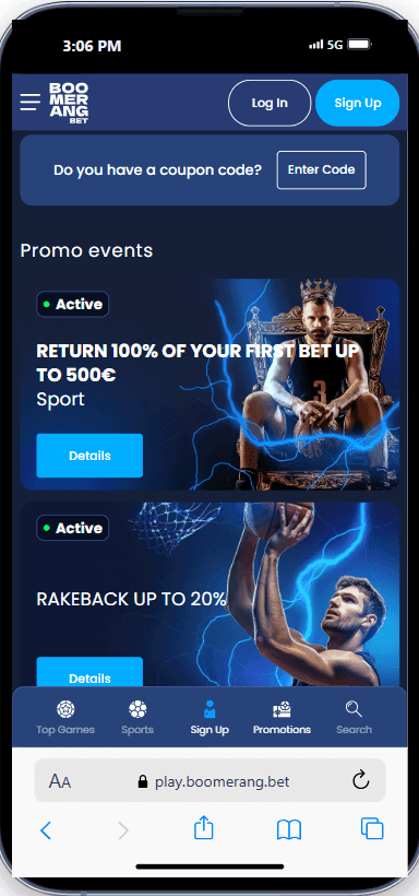 Sports Welcome Offer 