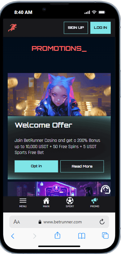Sports and Casino Welcome Bonus Betrunner