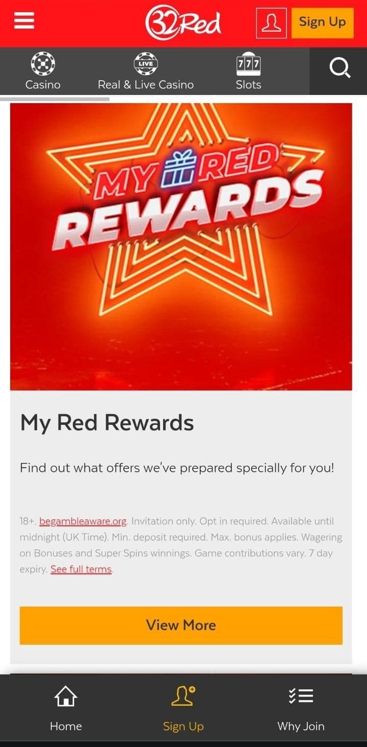 32 Red Bonuses and Rewards