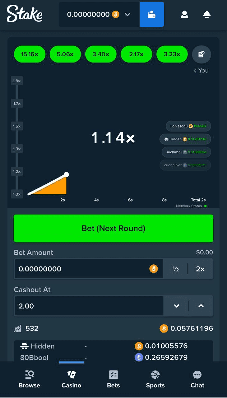 Stake.com Mobile Experience 