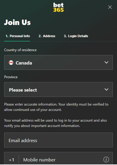 Start by choosing a casino