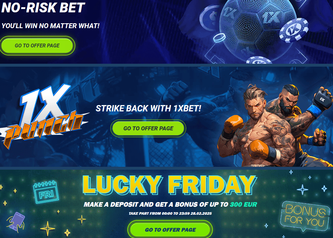 Types of Bonuses at 1xBet
