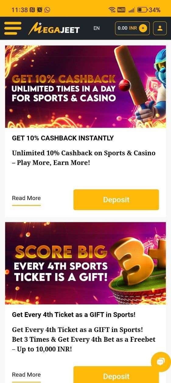 Up to 10% cashback weekly