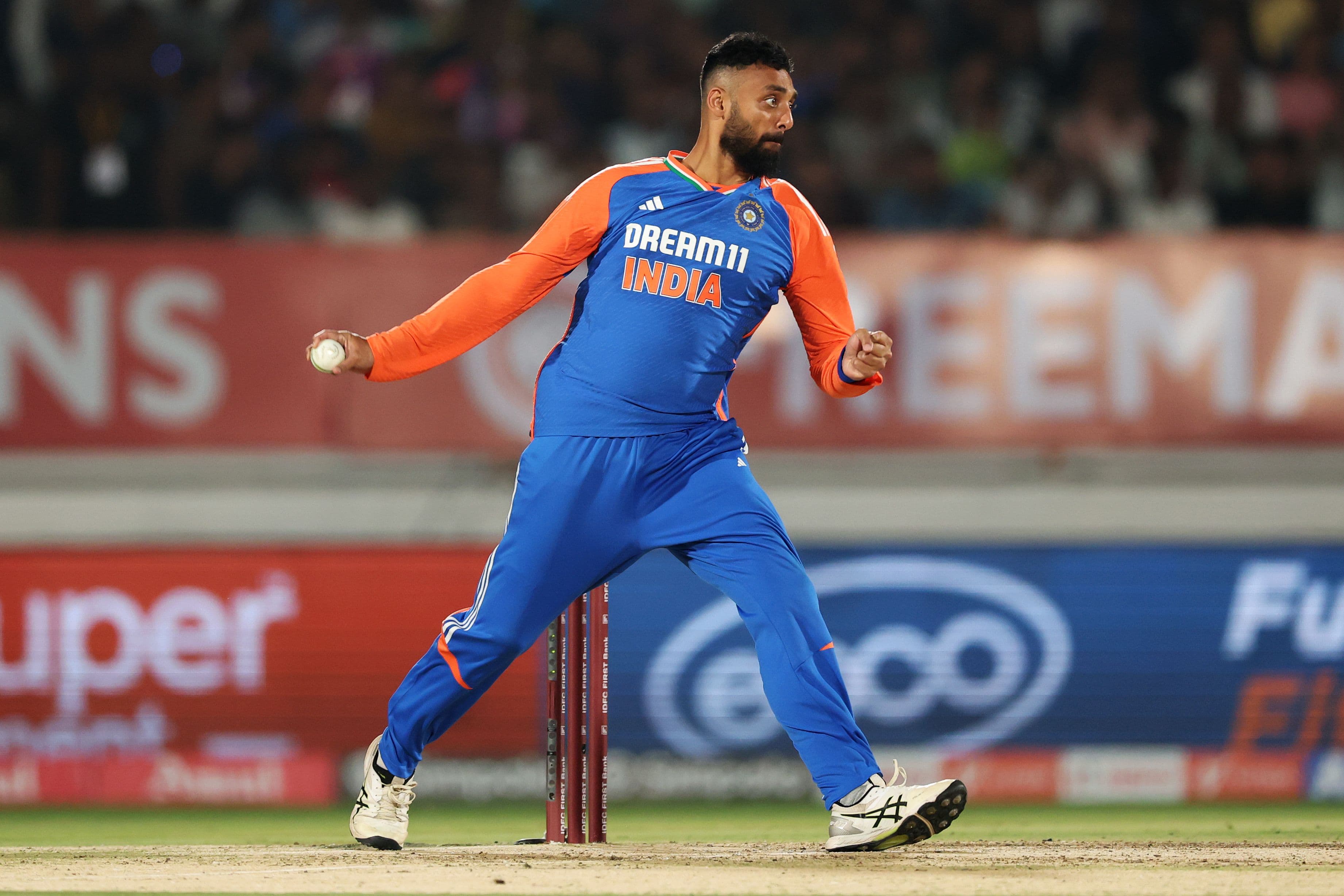 Varun Chakravarthy of India