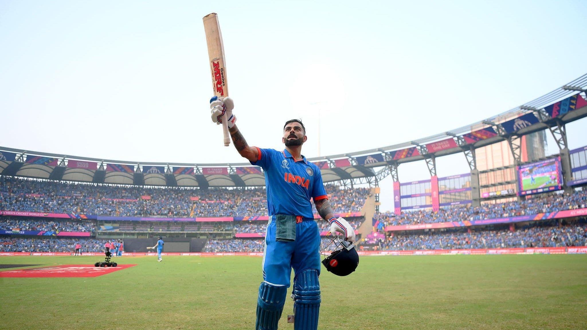 Virat Kohli Celebration in 2023 World Cup.jpeg