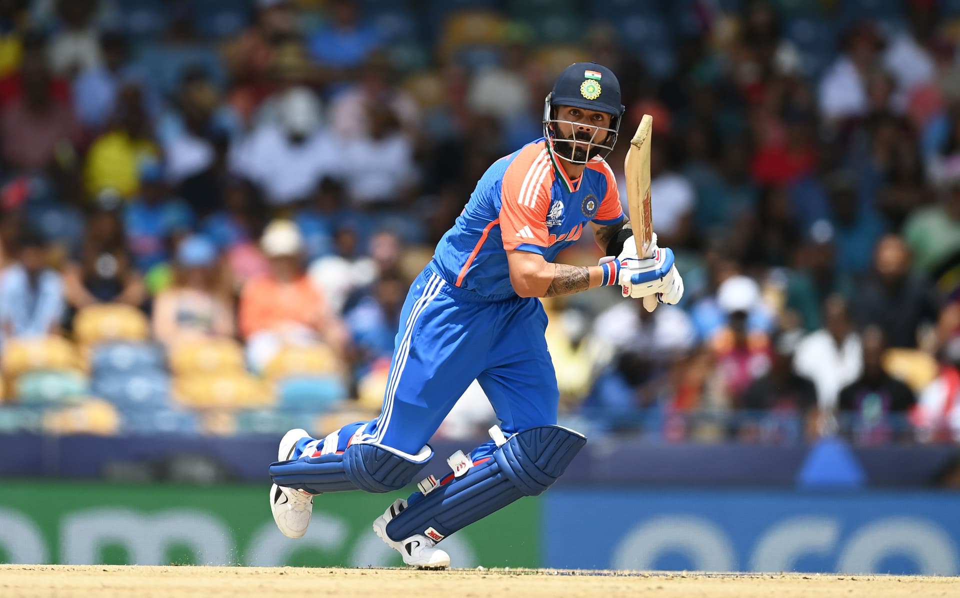 Virat Kohli of India plays a shot