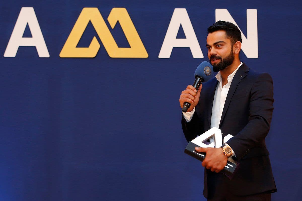 Virat Kohli receives the Polly Umrigar award 2017.jpeg