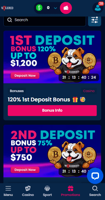 Wagered Casino Deposit Bonuses