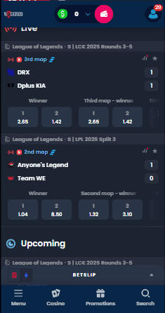Wagered Casino Esports Odds 